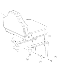 Part Location Diagram of 01006545 Cub Cadet Adjustable Seat, Black